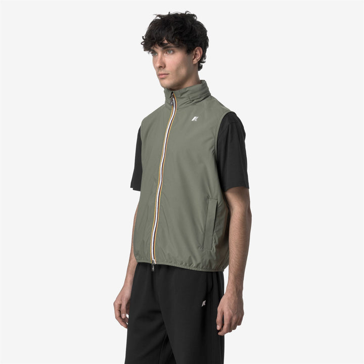 VALEN STRETCH DOT - Jackets - Vest - MAN - GREEN LICHEN