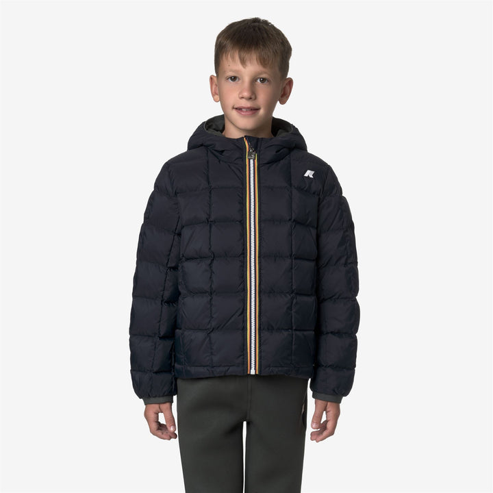 P. JACK ST THERMO REVERSIBLE - Jackets - Short - BOY - GREEN BLACKISH-Blue Depth