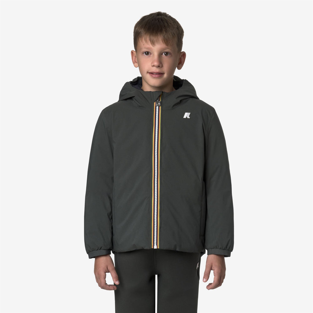 P. JACK ST THERMO REVERSIBLE - Jackets - Short - BOY - GREEN BLACKISH-Blue Depth