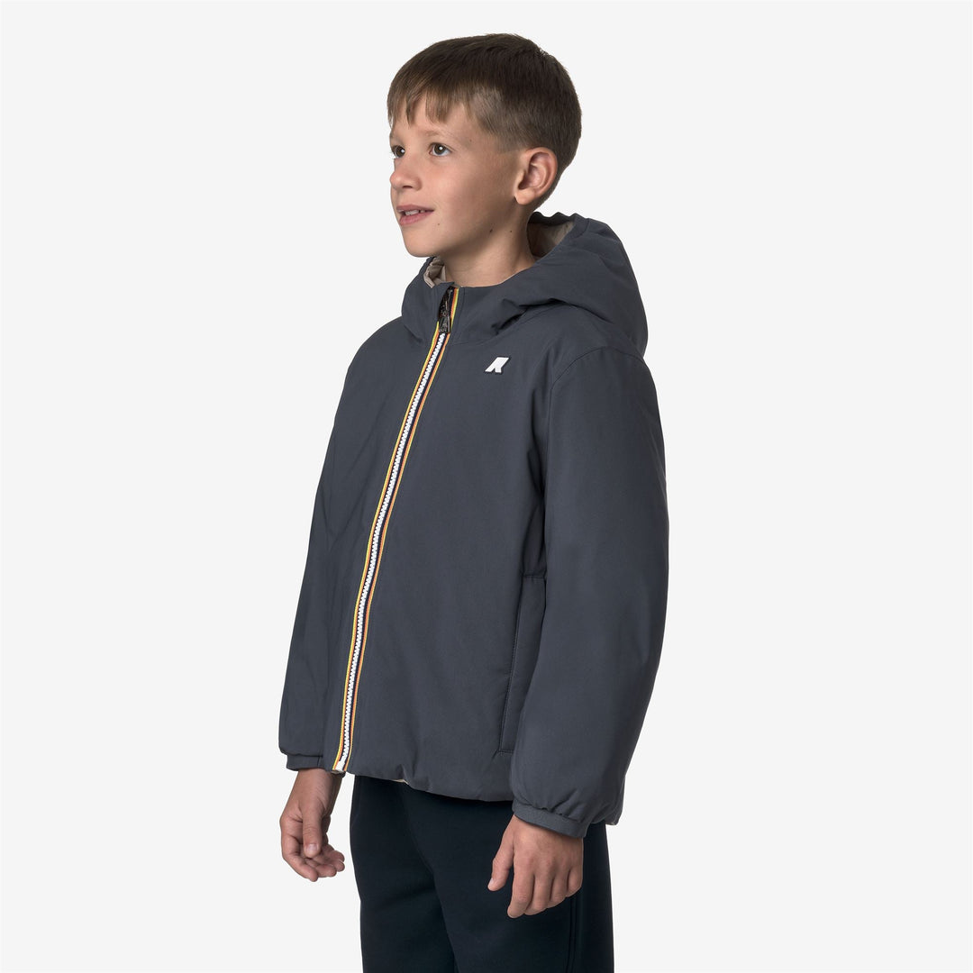 P. JACK ST THERMO REVERSIBLE - Jackets - Short - BOY - Blue Airforce-Beige Cashmere