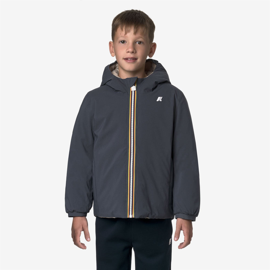 P. JACK ST THERMO REVERSIBLE - Jackets - Short - BOY - Blue Airforce-Beige Cashmere