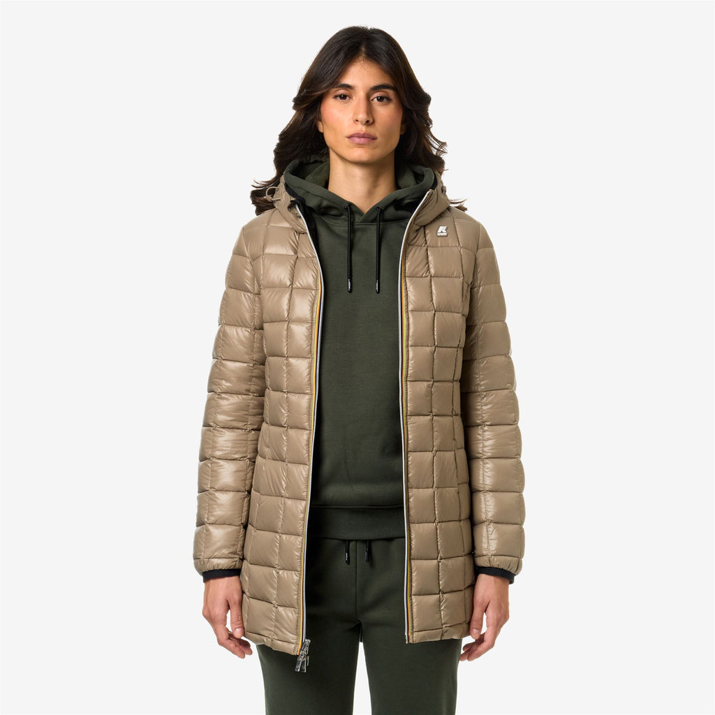 Jackets_Woman_DENISE ST THERMO DOUBLE_3/4 Length_Black P-Beige T - Commercial 7