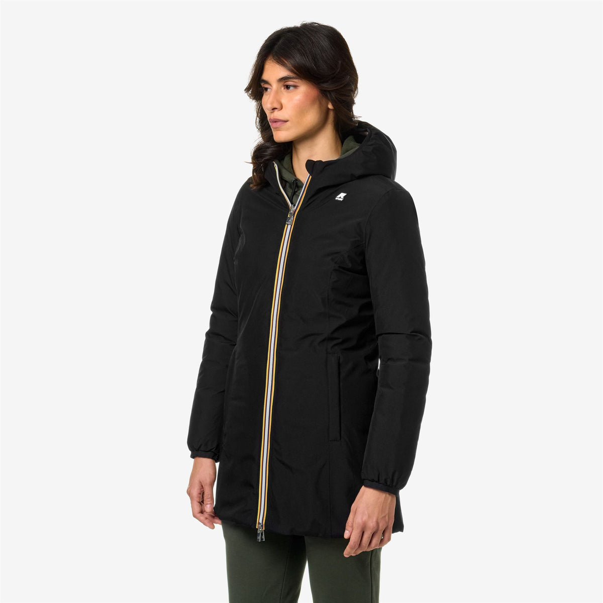 Jackets_Woman_DENISE ST THERMO DOUBLE_3/4 Length_Black P-Beige T - Commercial 5