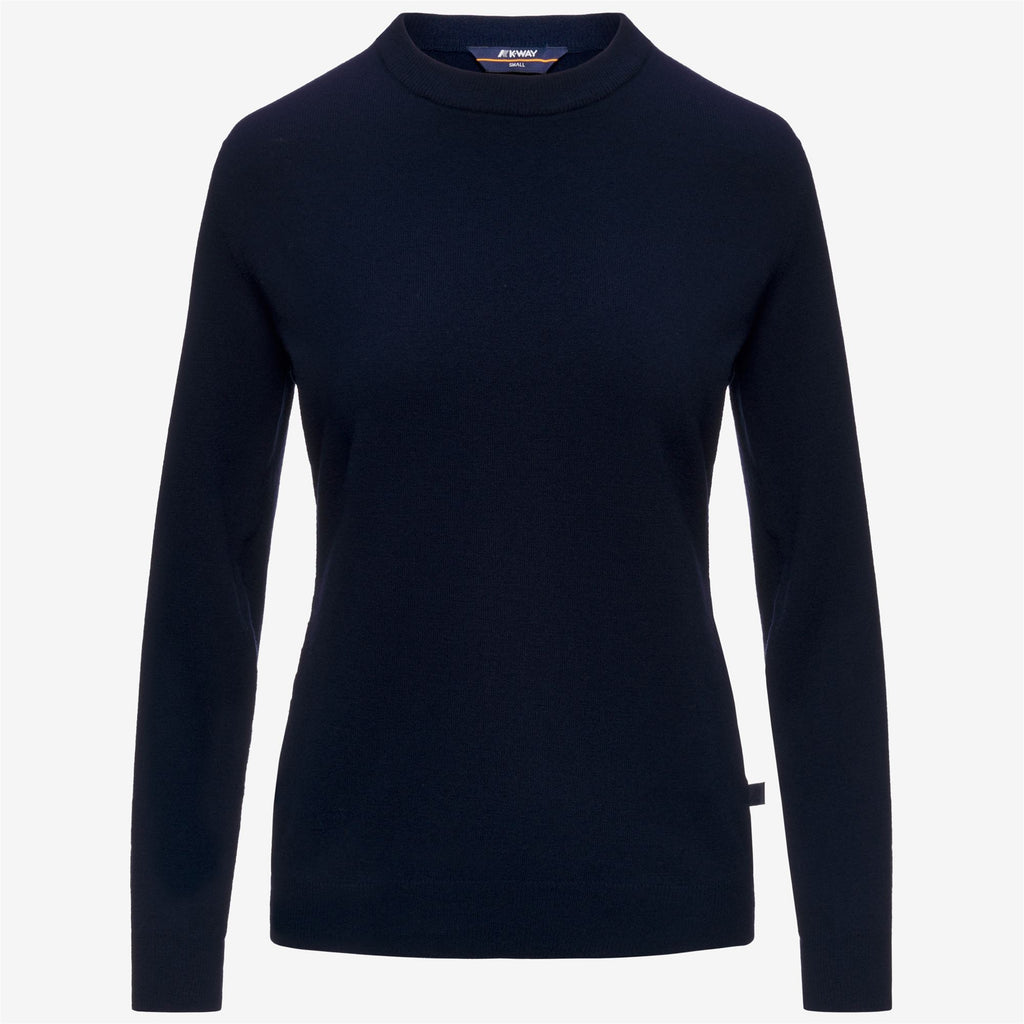 Knitwear_Woman_ATIBA PLAIN MIX MERINO_Pull Over_Blue Evening - Commercial 1