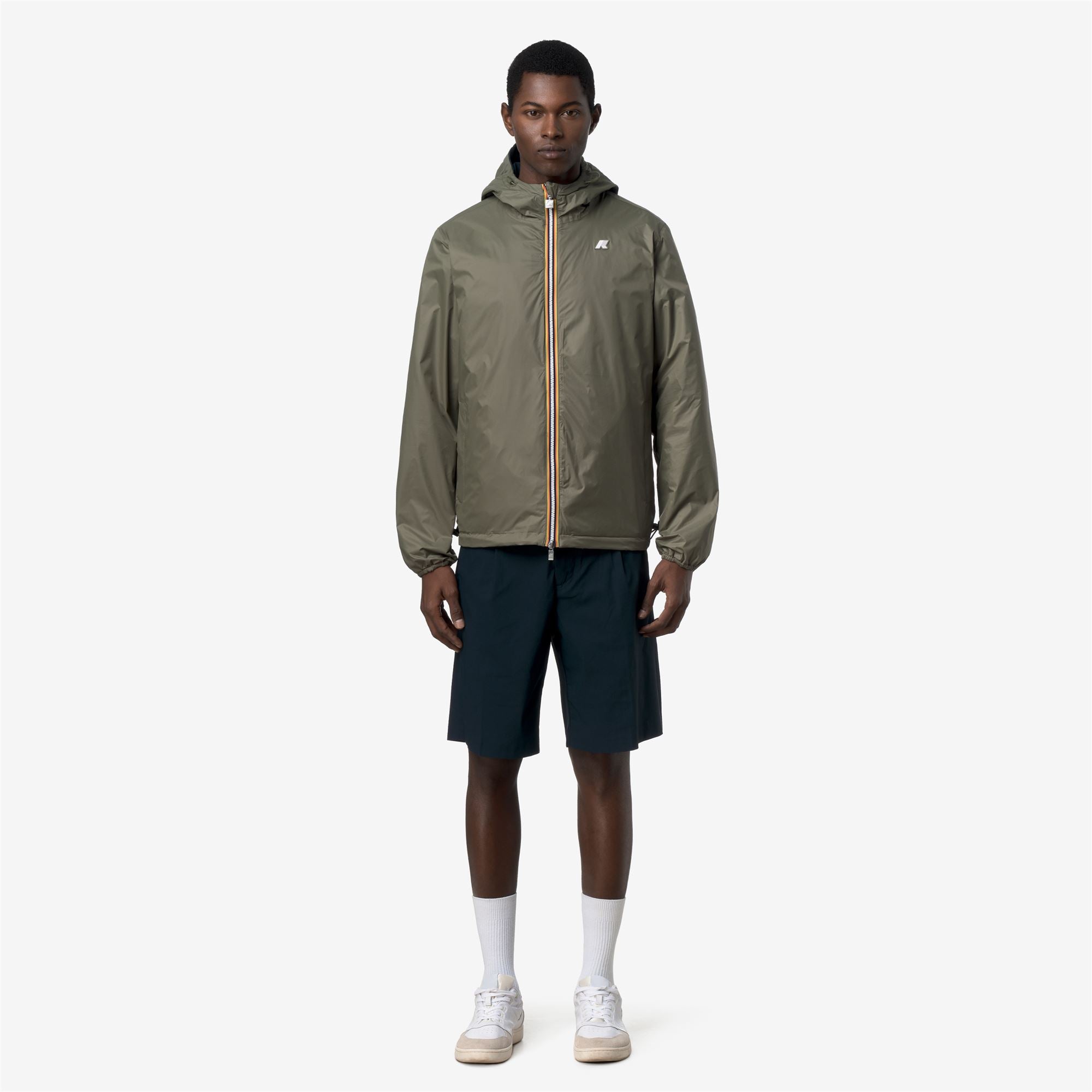 Jackets_Unisex_JAKE COTTON DOUBLE_Short_Blue Depth - Green Lichen - Commercial 7