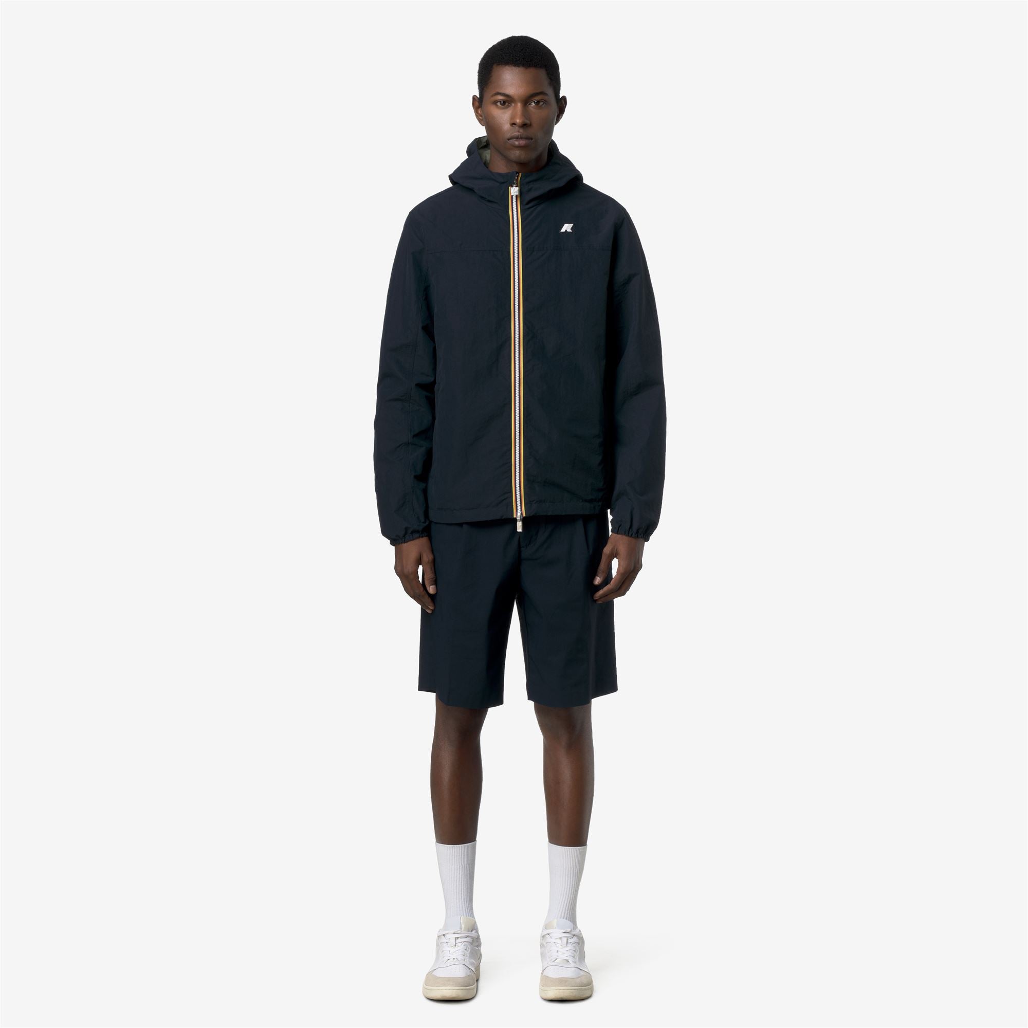 Jackets_Unisex_JAKE COTTON DOUBLE_Short_Blue Depth - Green Lichen - Commercial 4