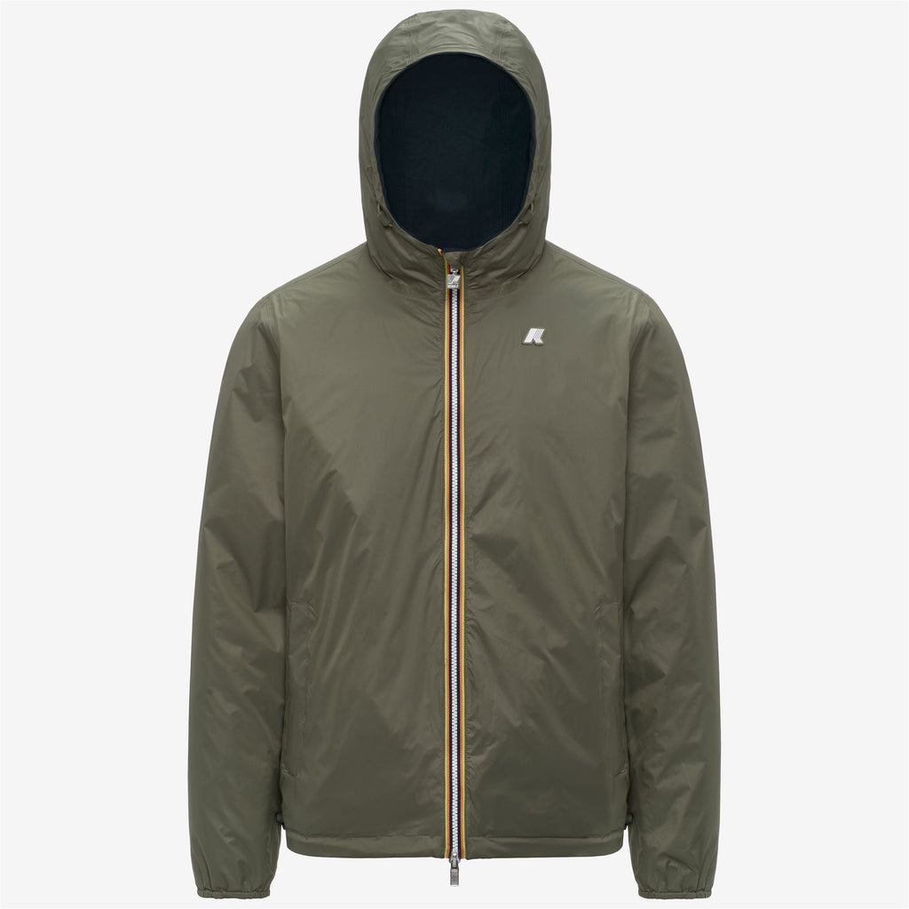 Jackets_Unisex_JAKE COTTON DOUBLE_Short_Blue Depth - Green Lichen - Commercial 2