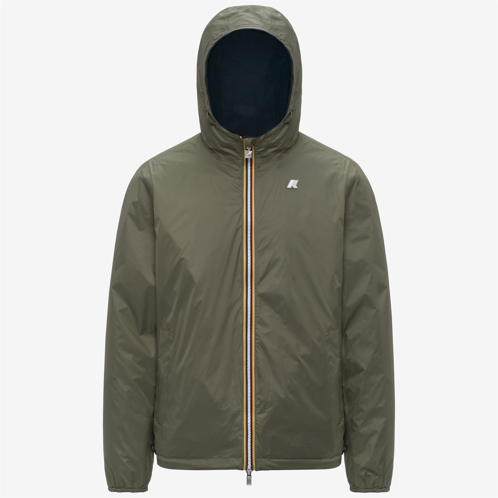 Jackets_Unisex_JAKE COTTON DOUBLE_Short_Blue Depth - Green Lichen - Commercial 2