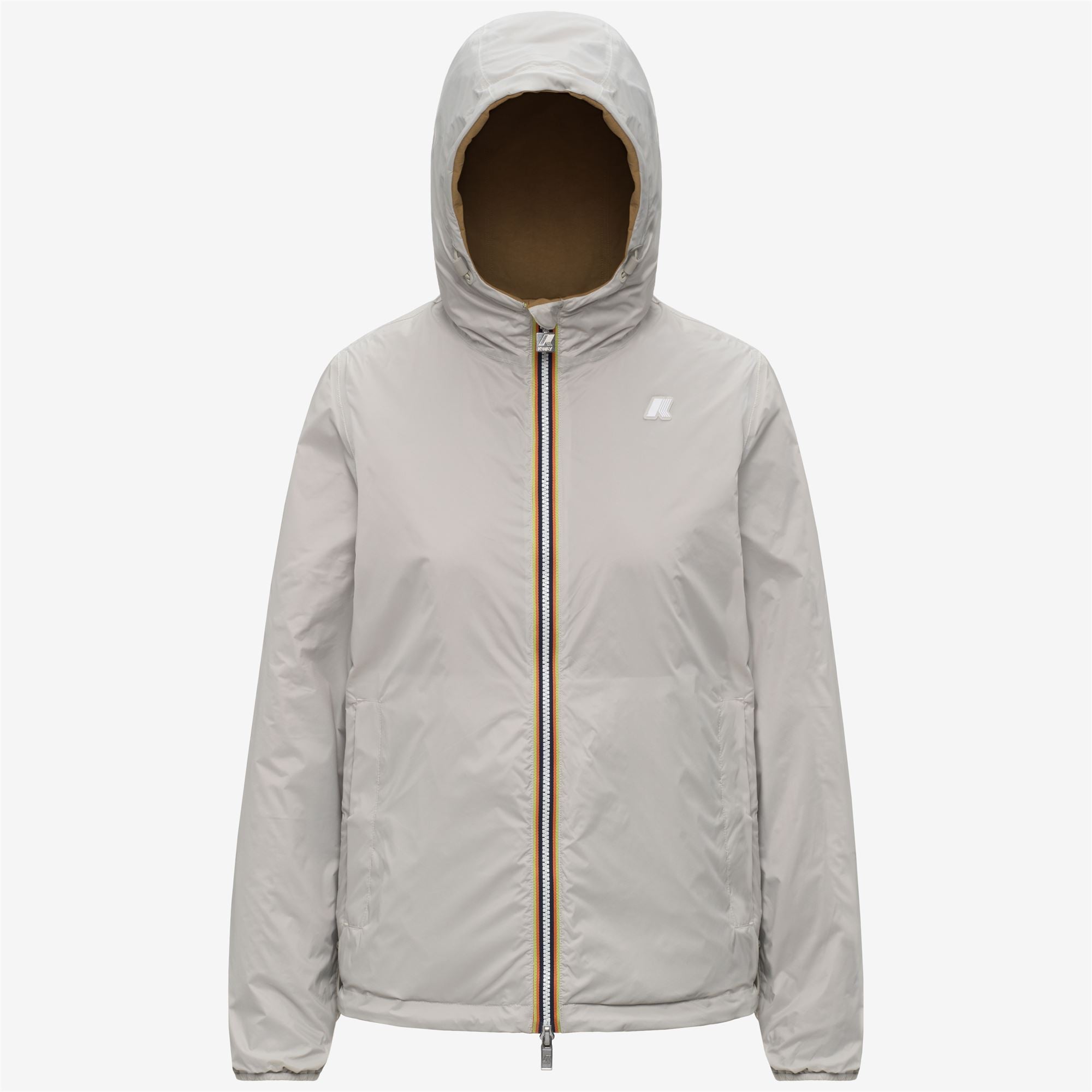 Jackets_Unisex_JAKE COTTON DOUBLE_Short_Brown Bistre - BEIGE LT - Commercial 2