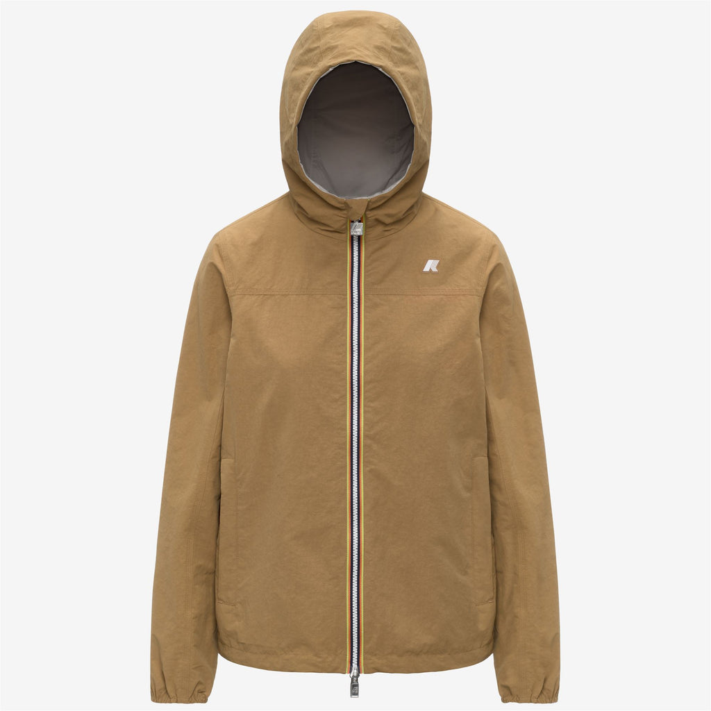 Jackets_Unisex_JAKE COTTON DOUBLE_Short_Brown Bistre - BEIGE LT - Commercial 1