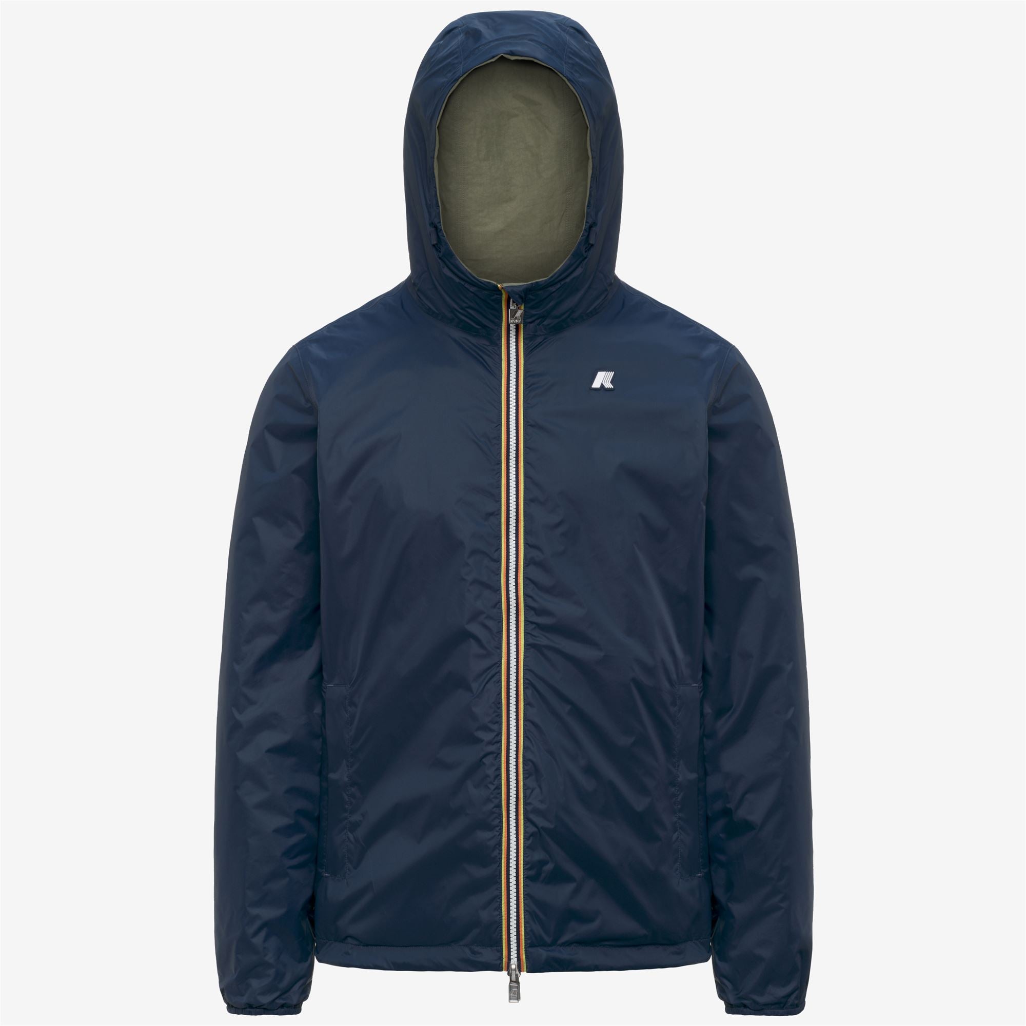 Jackets_Unisex_JAKE COTTON DOUBLE_Short_Green Lichen - Blue Insignia - Commercial 2