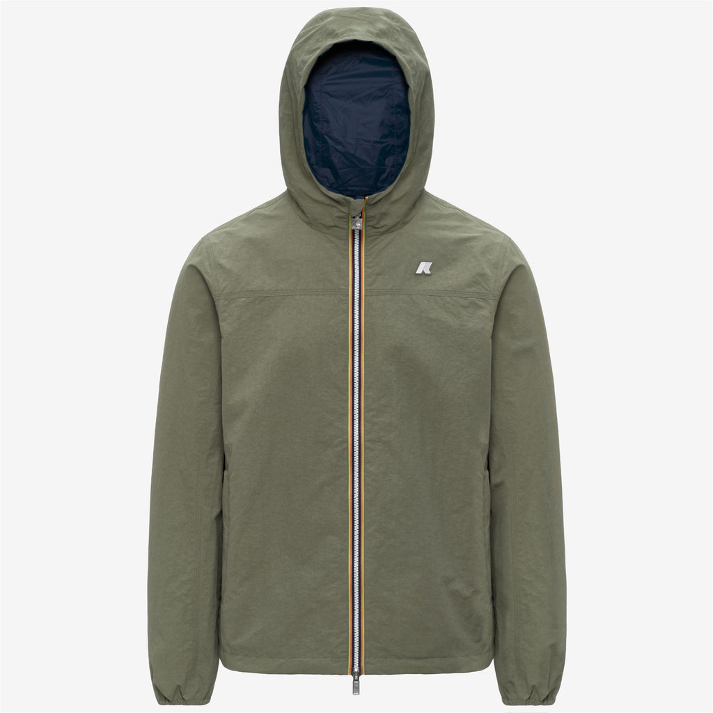Jackets_Unisex_JAKE COTTON DOUBLE_Short_Green Lichen - Blue Insignia - Commercial 1