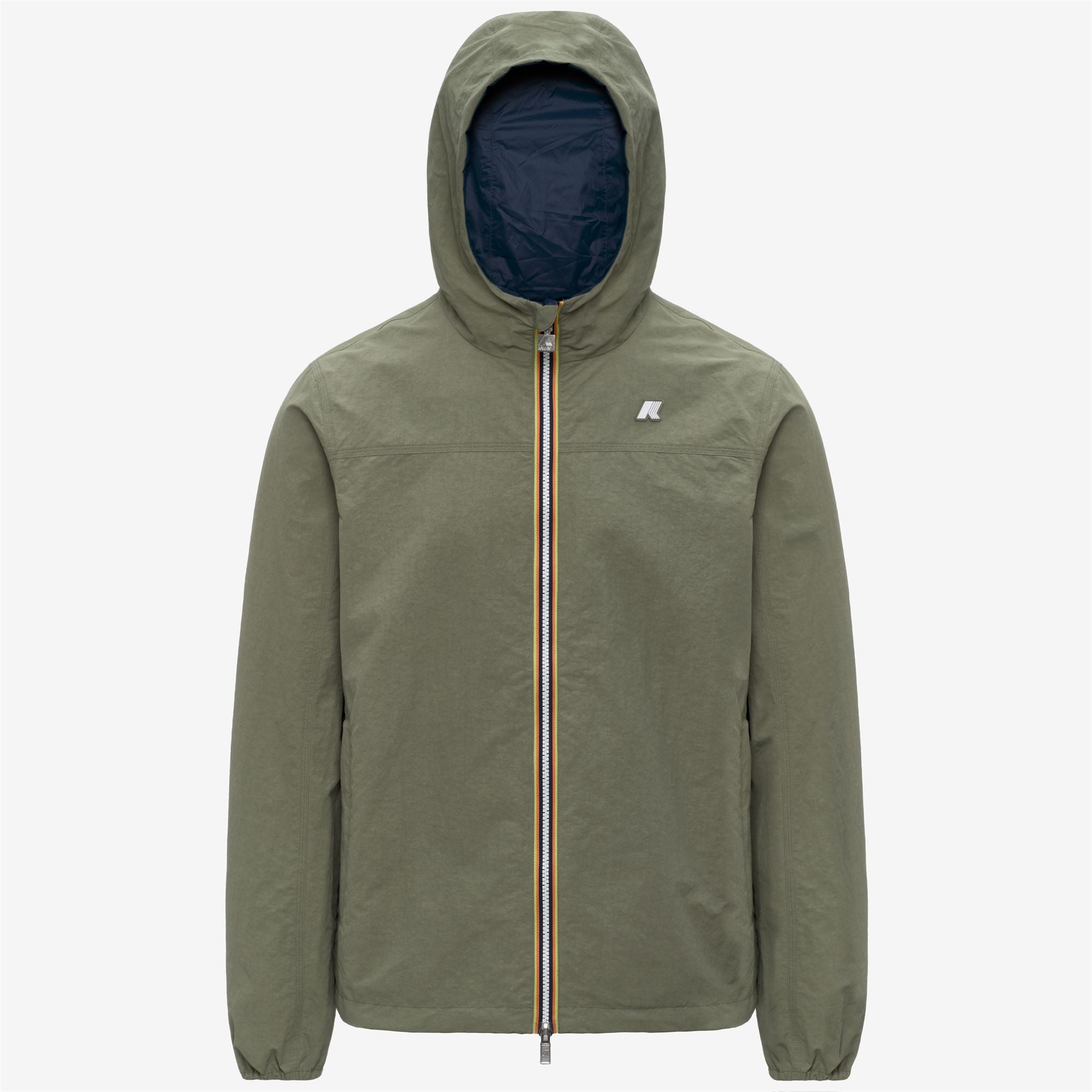 Jackets_Unisex_JAKE COTTON DOUBLE_Short_Green Lichen - Blue Insignia - Commercial 1