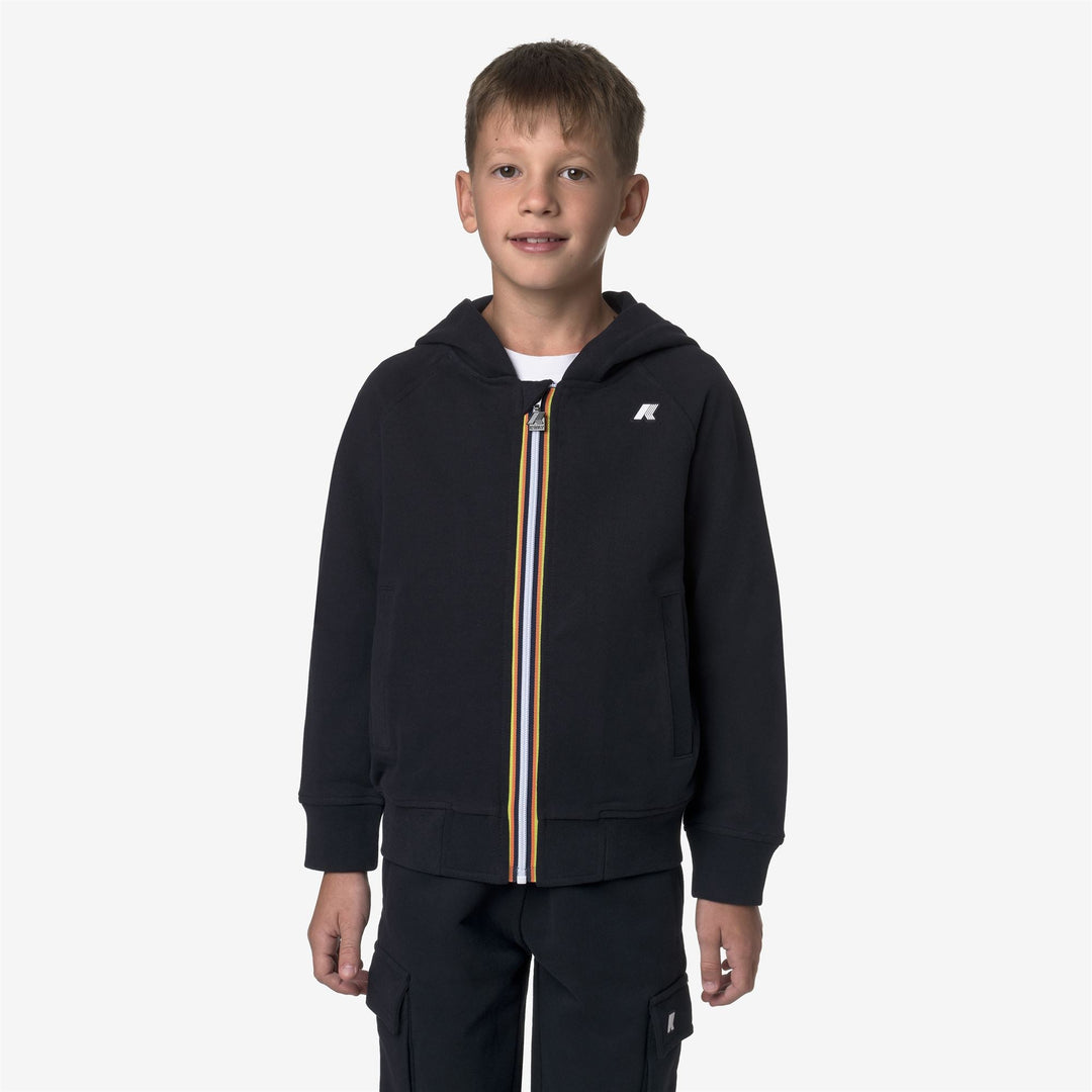 P. ANTHONY FLEECE PEACH - Fleece - Hoodie Full Zip - BOY - Blue Depth