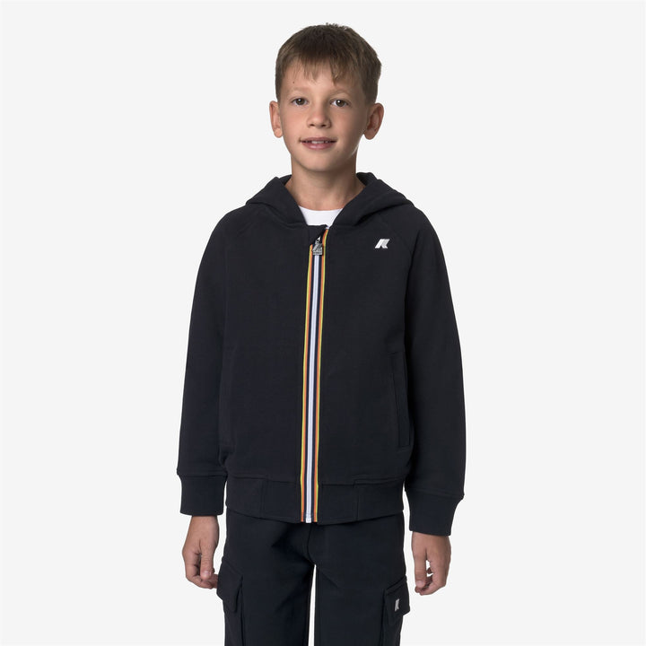 P. ANTHONY FLEECE PEACH - Fleece - Hoodie Full Zip - BOY - Blue Depth