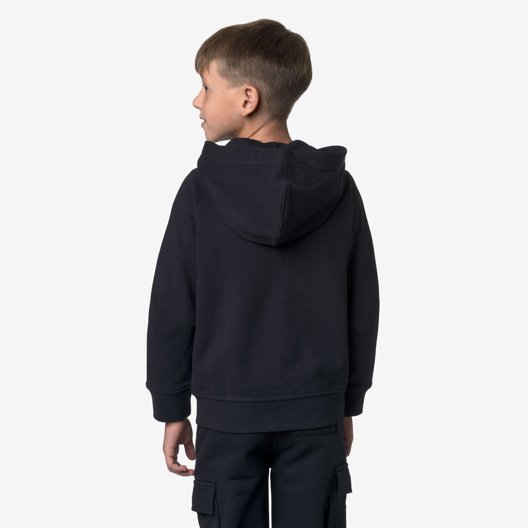 Fleece_BOY_P. ANTHONY FLEECE PEACH_Hoodie Full Zip_Blue Depth - DressedFrontDouble