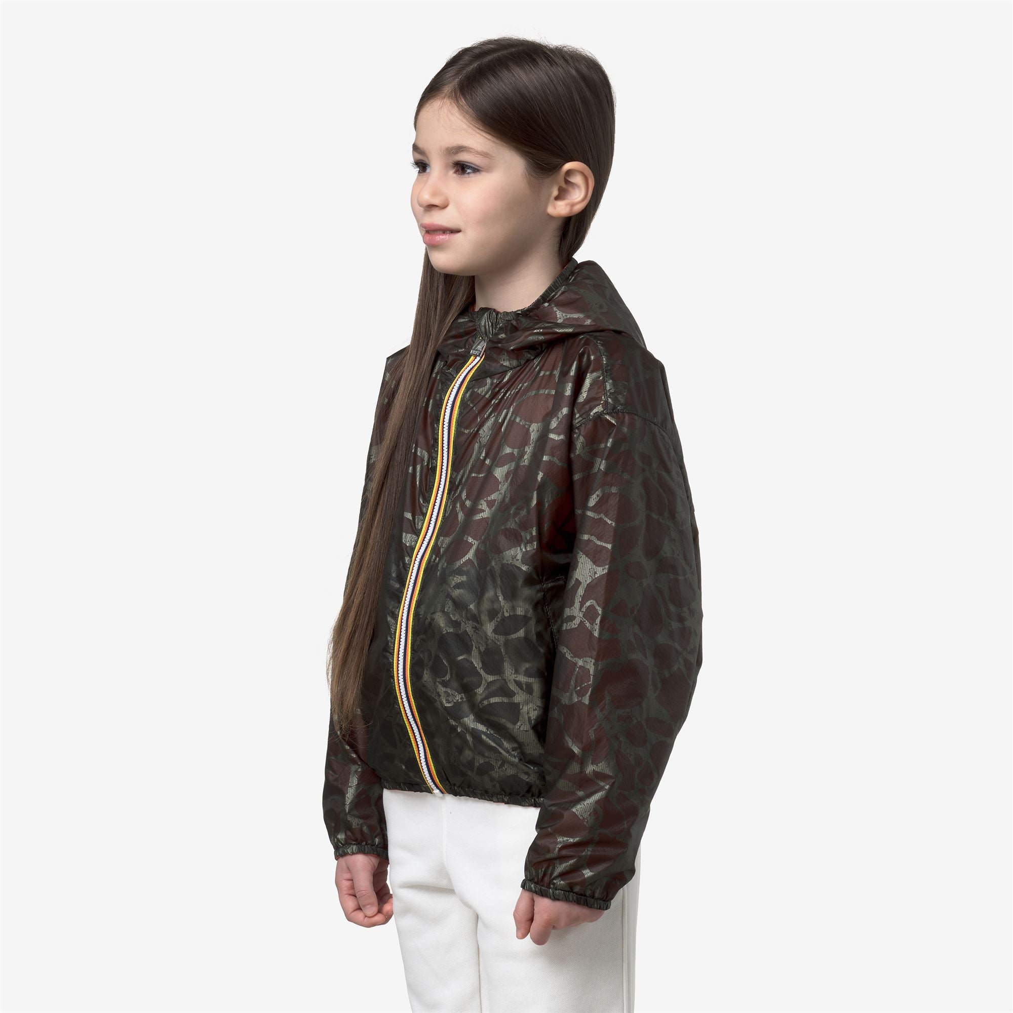 Jackets_Girl_P. LAURETTE SUPER LIGHT LAMI DOUBLE_Short_Green L Laminated - Pink P - Green Lichen - Pink Pamplemousse - Commercial 5