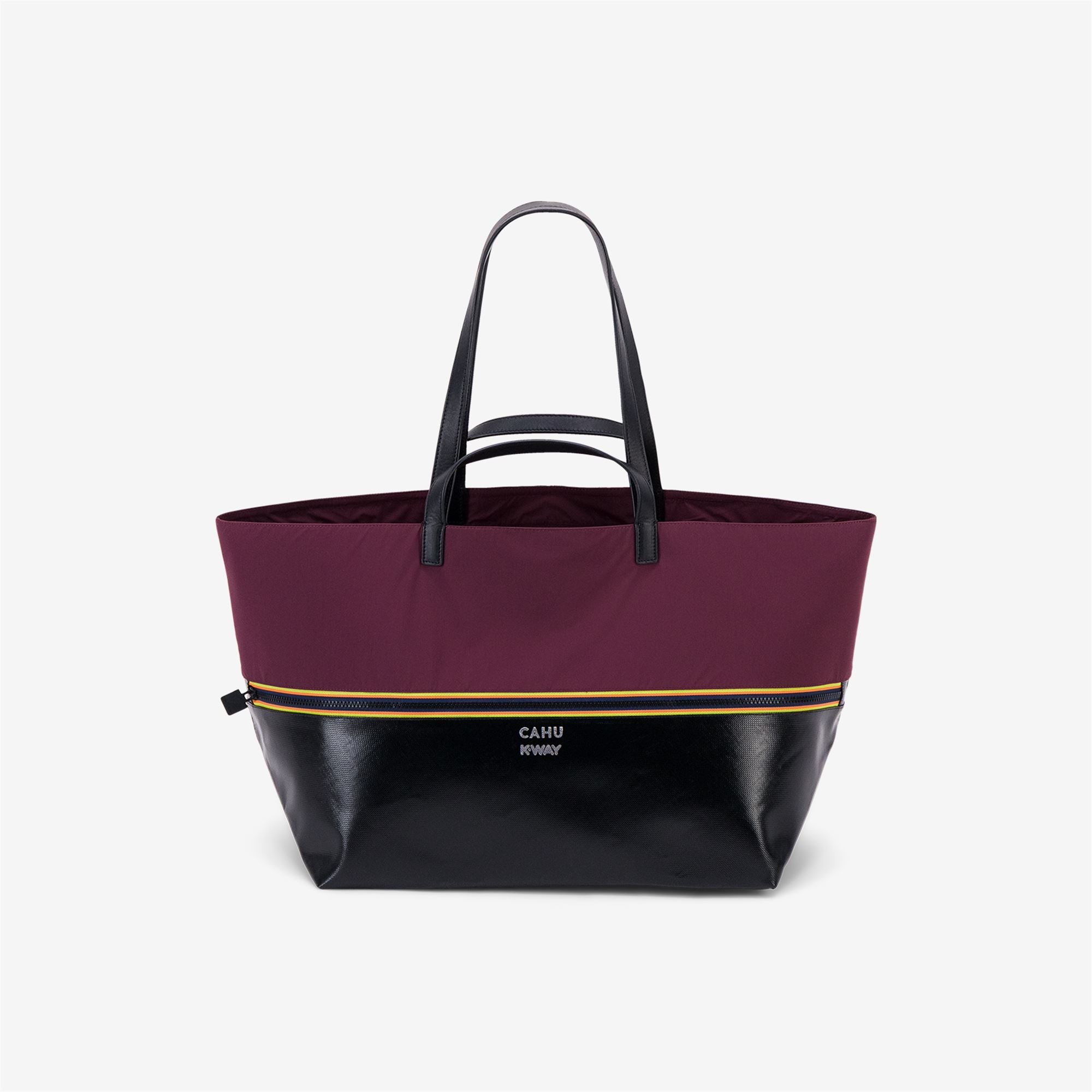 Bags_UNISEX_PRATIQUE MEDIUM_Tote Bag_Black-Red Dk Amaranto - Commercial 1