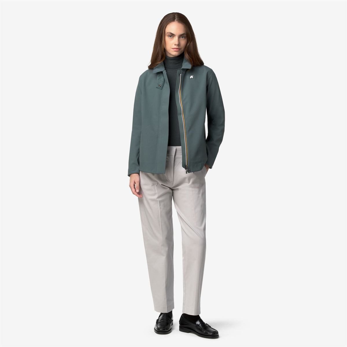 Jackets_Woman_BLEIZOU BONDED_Mid_Green Balsam - Blue Depth - Commercial 7