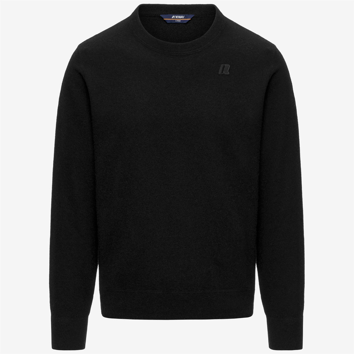 Knitwear_Man_SEBASTIEN FLEECE STITCH_Pull Over_Black Pure - Commercial 1