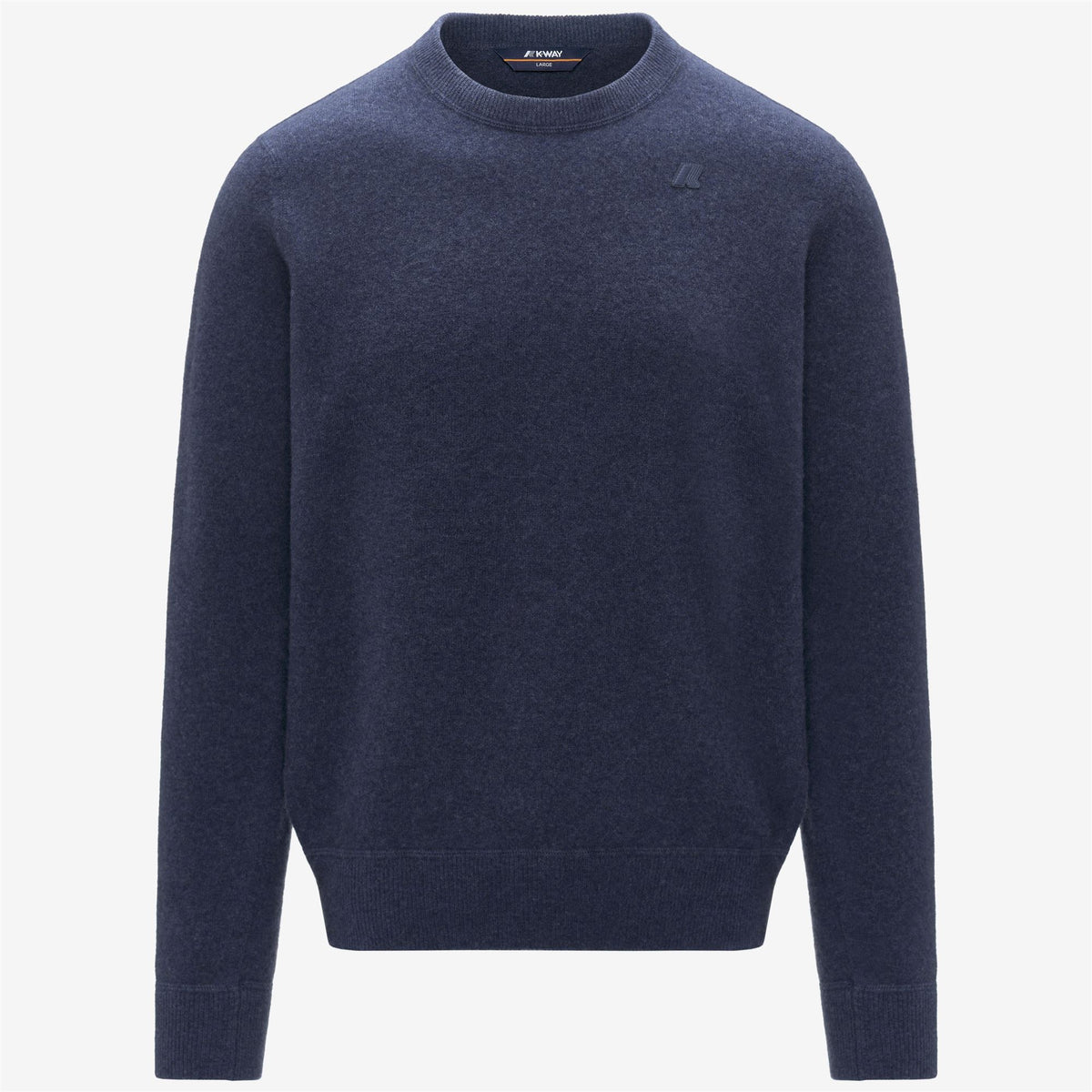 Knitwear_Man_SEBASTIEN FLEECE STITCH_Pull Over_Blue Dusty - Commercial 1