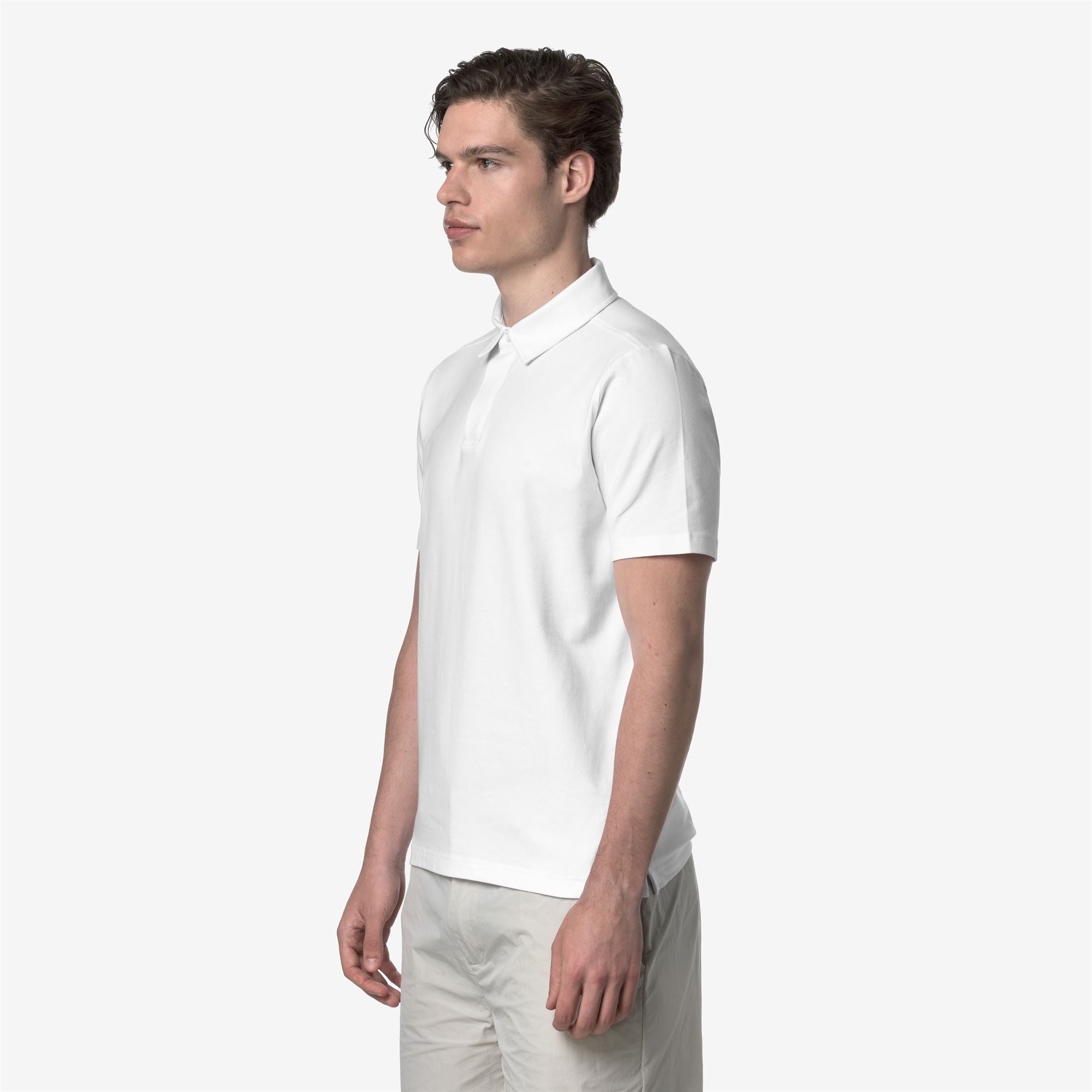 Polo Shirts_Man_VINCELLE COTTON_Polo_White - White - Commercial 5