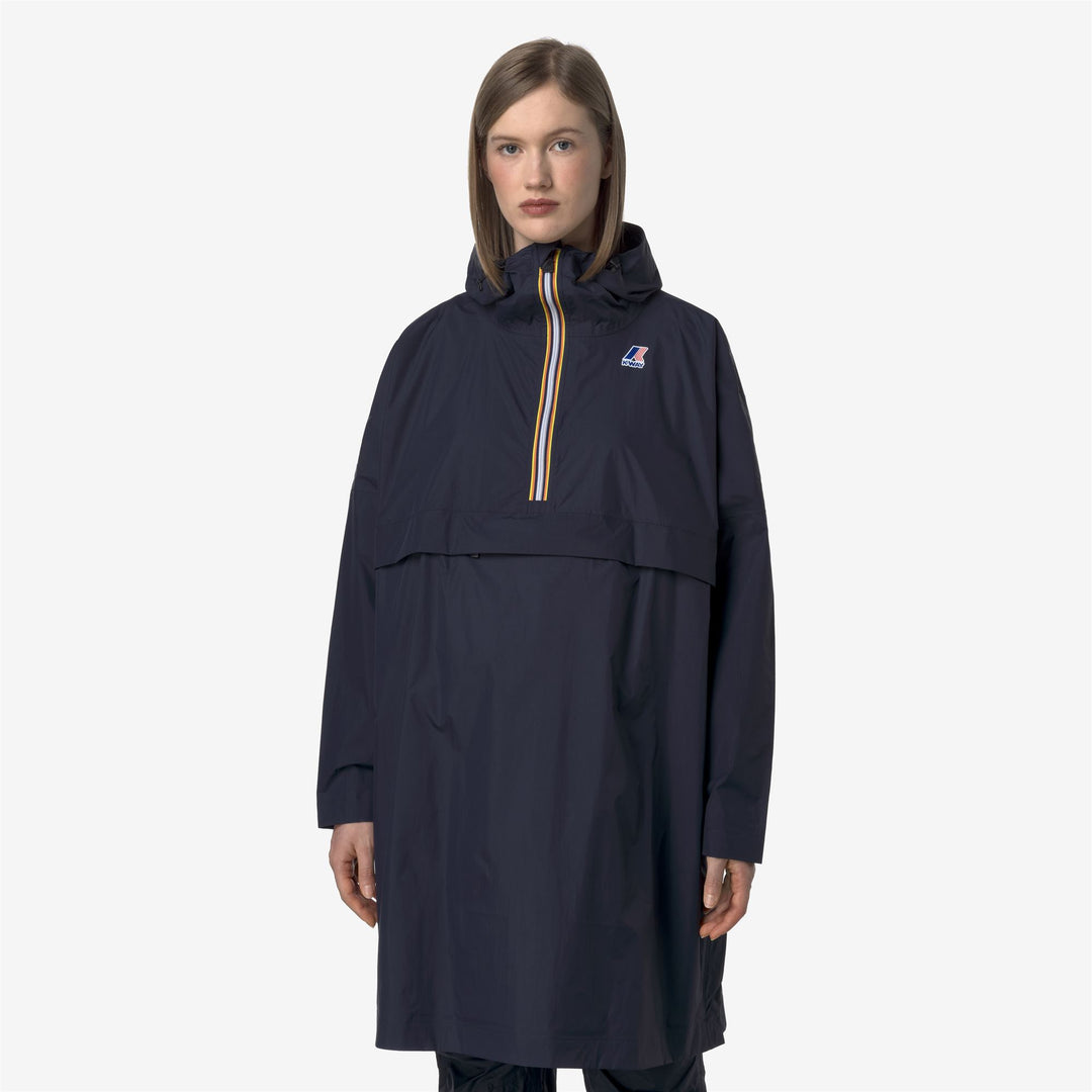 Jackets_UNISEX_LE VRAI 4.0 FORTUNE_Poncho_Blue Depth - DressedBack