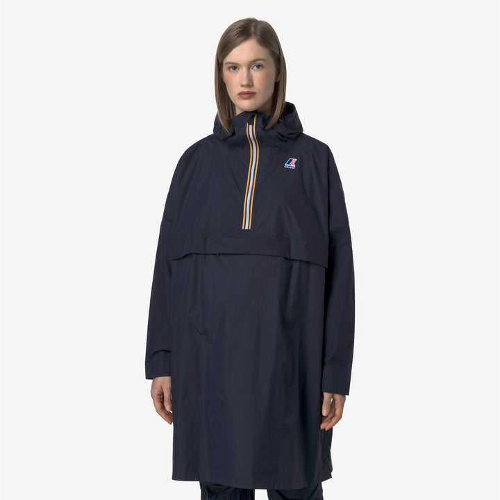 Jackets_UNISEX_LE VRAI 4.0 FORTUNE_Poncho_Blue Depth - DressedBack