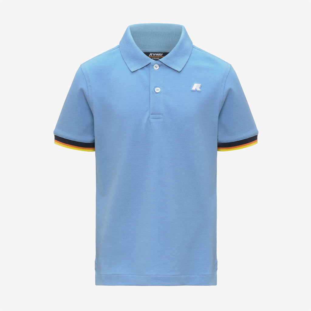 Polo Shirts_Boy_P. VINCENT PIQUE_Polo_Blue Cielo - Commercial 1