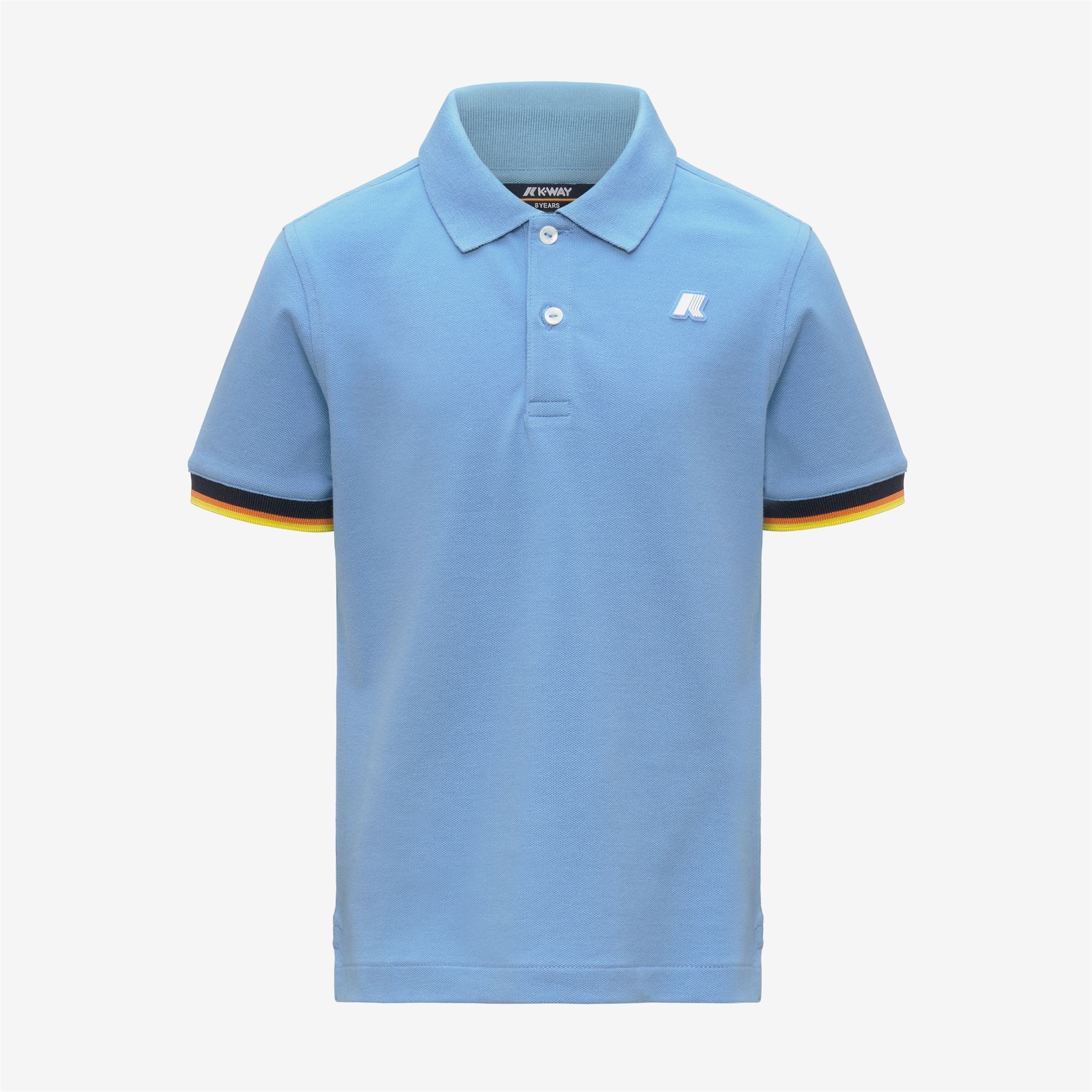 Polo Shirts_Boy_P. VINCENT PIQUE_Polo_Blue Cielo - Commercial 1
