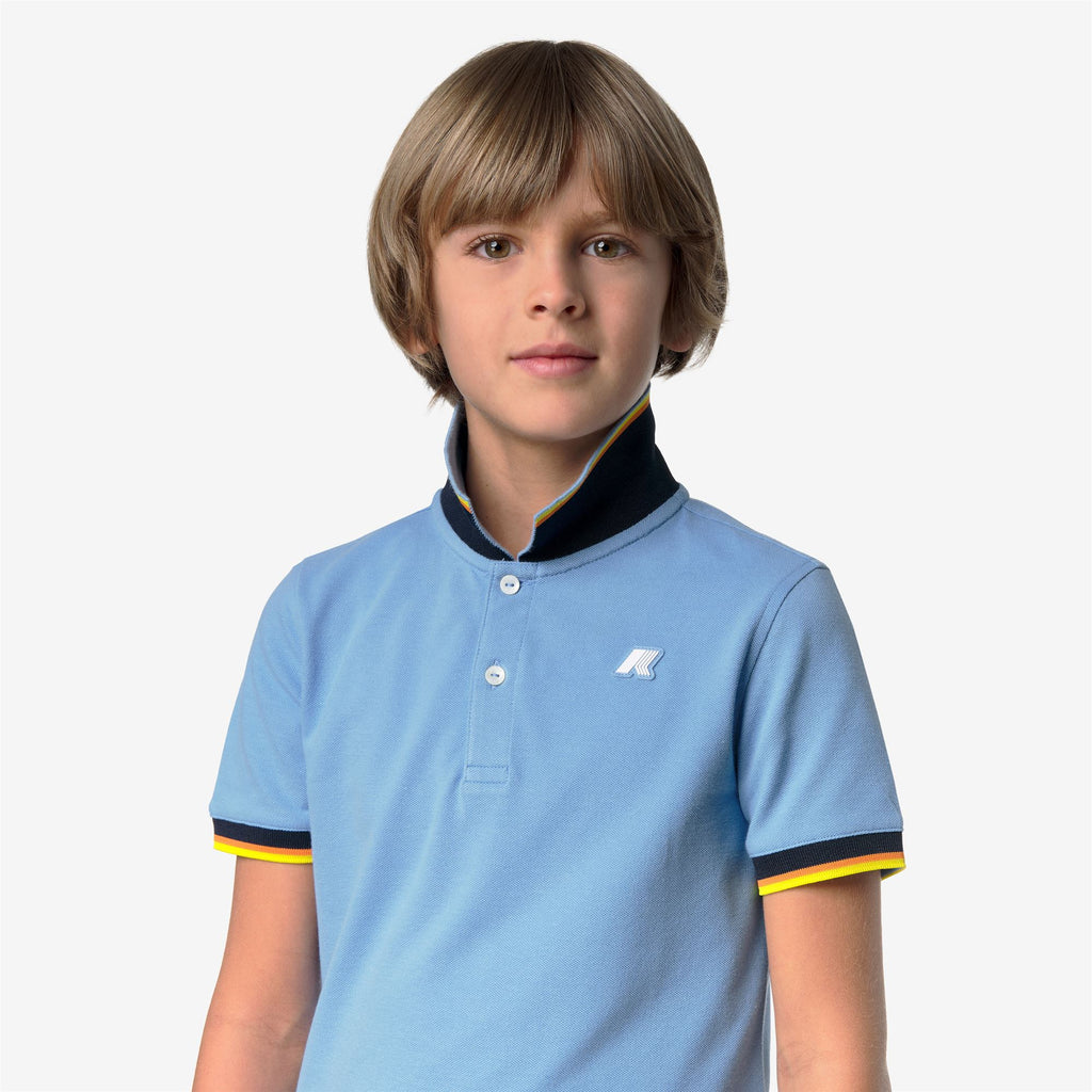 Polo Shirts_Boy_P. VINCENT PIQUE_Polo_Blue Cielo - Commercial 7