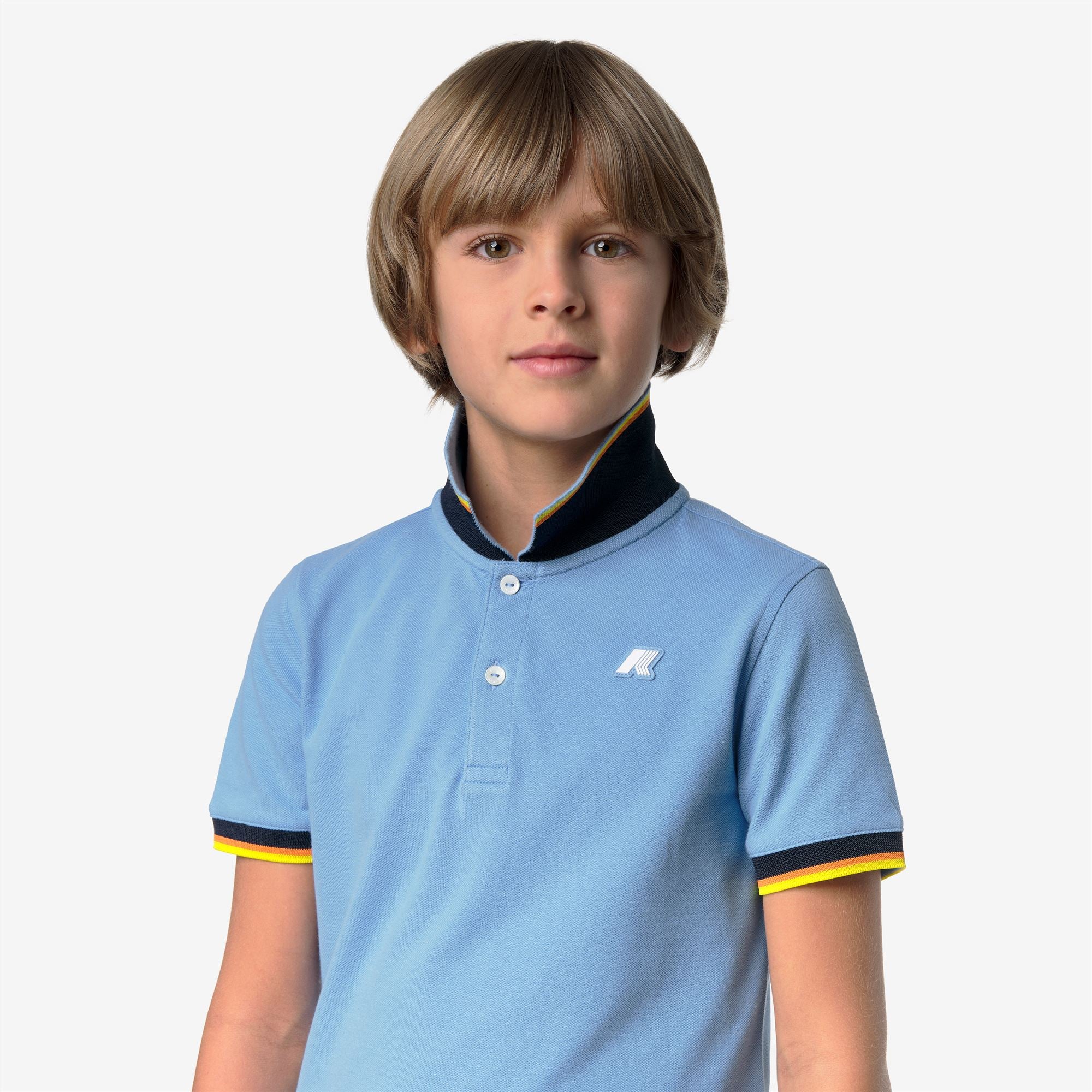 Polo Shirts_Boy_P. VINCENT PIQUE_Polo_Blue Cielo - Commercial 7