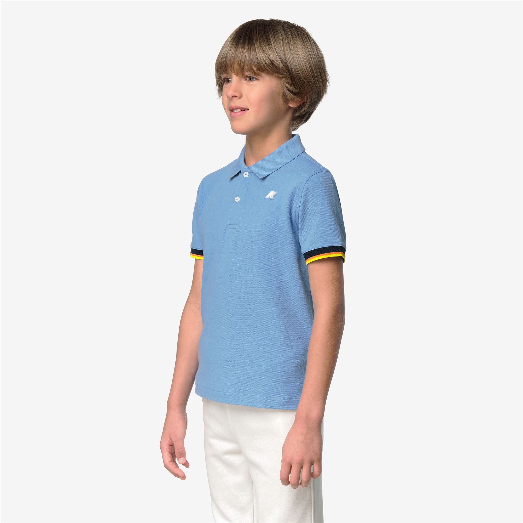 Polo Shirts_Boy_P. VINCENT PIQUE_Polo_Blue Cielo - Commercial 5