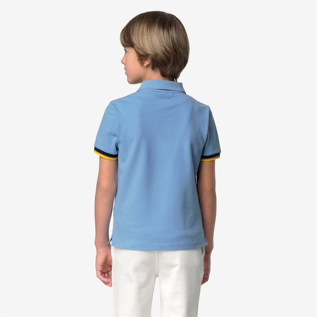 Polo Shirts_Boy_P. VINCENT PIQUE_Polo_Blue Cielo - Commercial 6