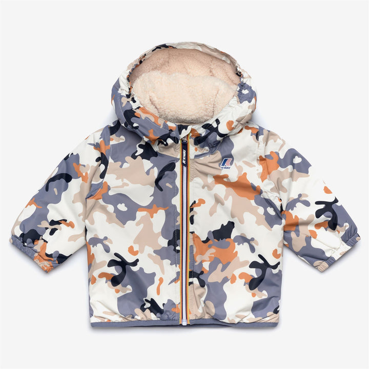 E. LE VRAI 3.0 CLAUDINE ORSETTO GRAPHIC - Jackets - Mid - KID UNISEX - ECRU-CAMO BOY AVIO