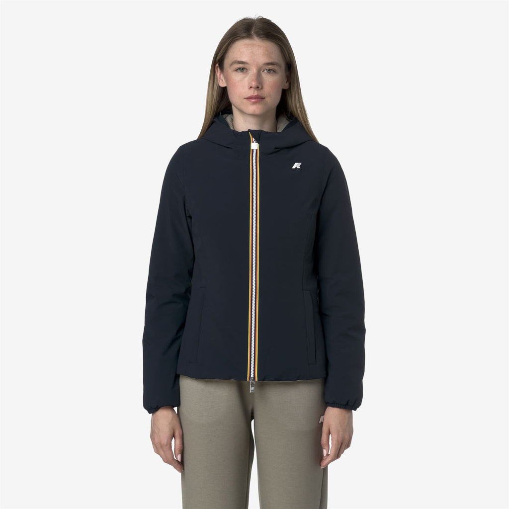 Jackets_WOMAN_LILY ST WARM DOUBLE_Short_Blue Depth - Green Oak - Commercial 3