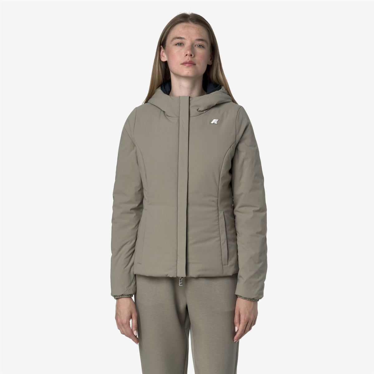 Jackets_WOMAN_LILY ST WARM DOUBLE_Short_Blue Depth - Green Oak - Commercial 7