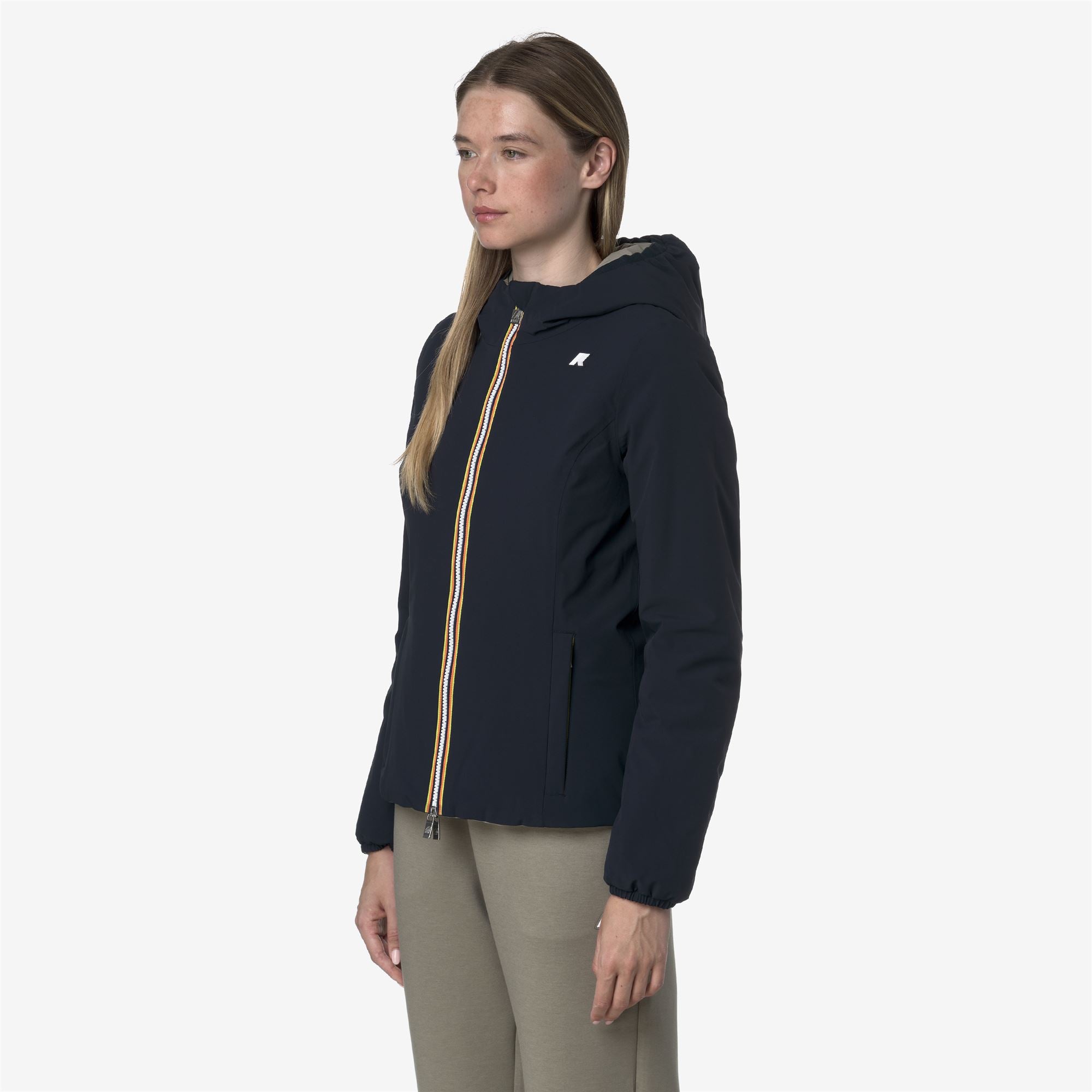Jackets_WOMAN_LILY ST WARM DOUBLE_Short_Blue Depth - Green Oak - Commercial 5