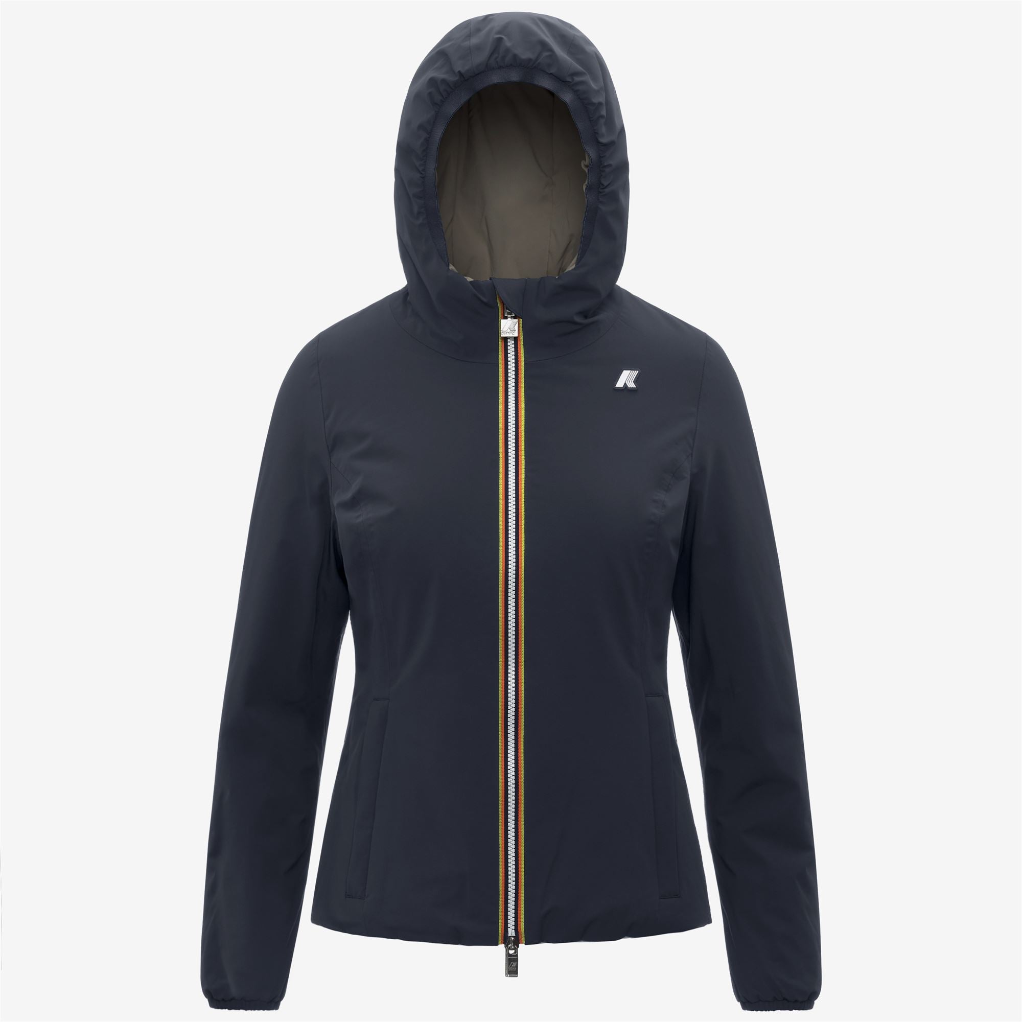 Jackets_WOMAN_LILY ST WARM DOUBLE_Short_Blue Depth - Green Oak - Commercial 1
