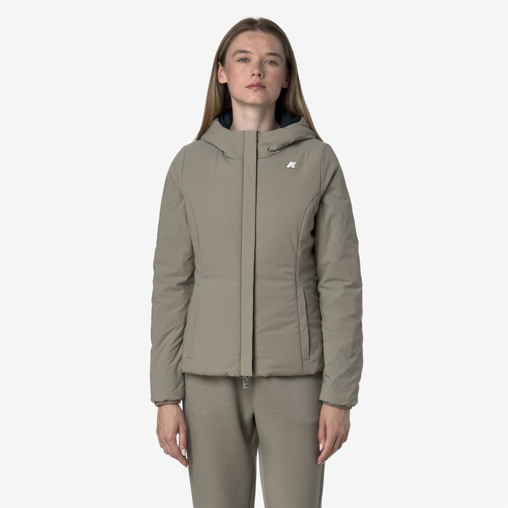 Jackets_WOMAN_LILY ST WARM DOUBLE_Short_Blue Depth - Green Oak - Commercial 7