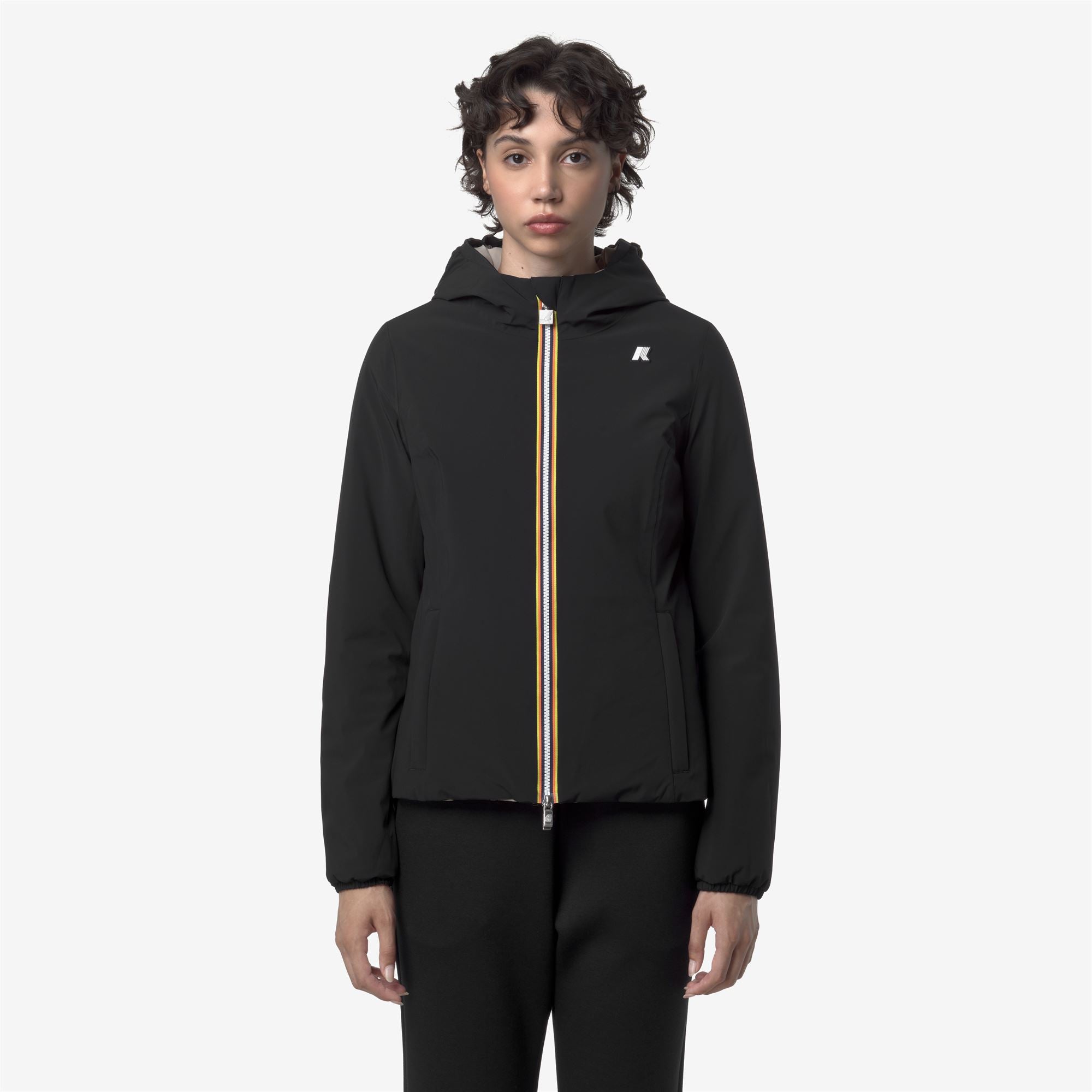 Jackets_WOMAN_LILY ST WARM DOUBLE_Short_Black Pure - Beige Cashmere - Commercial 3