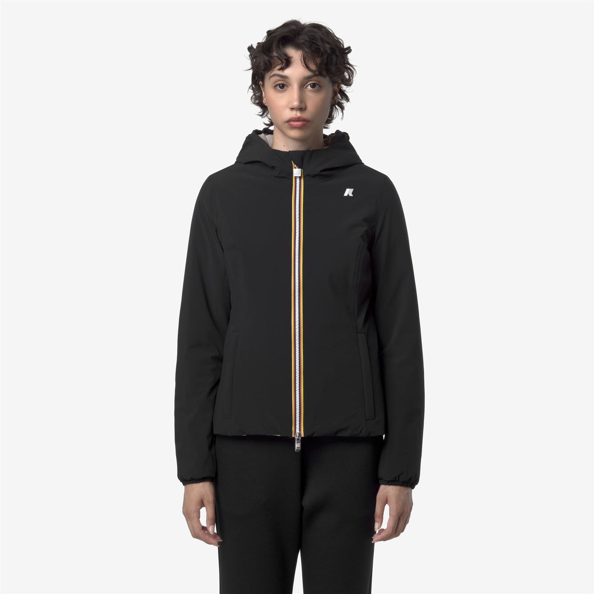 Jackets_WOMAN_LILY ST WARM DOUBLE_Short_Black Pure - Beige Cashmere - Commercial 4