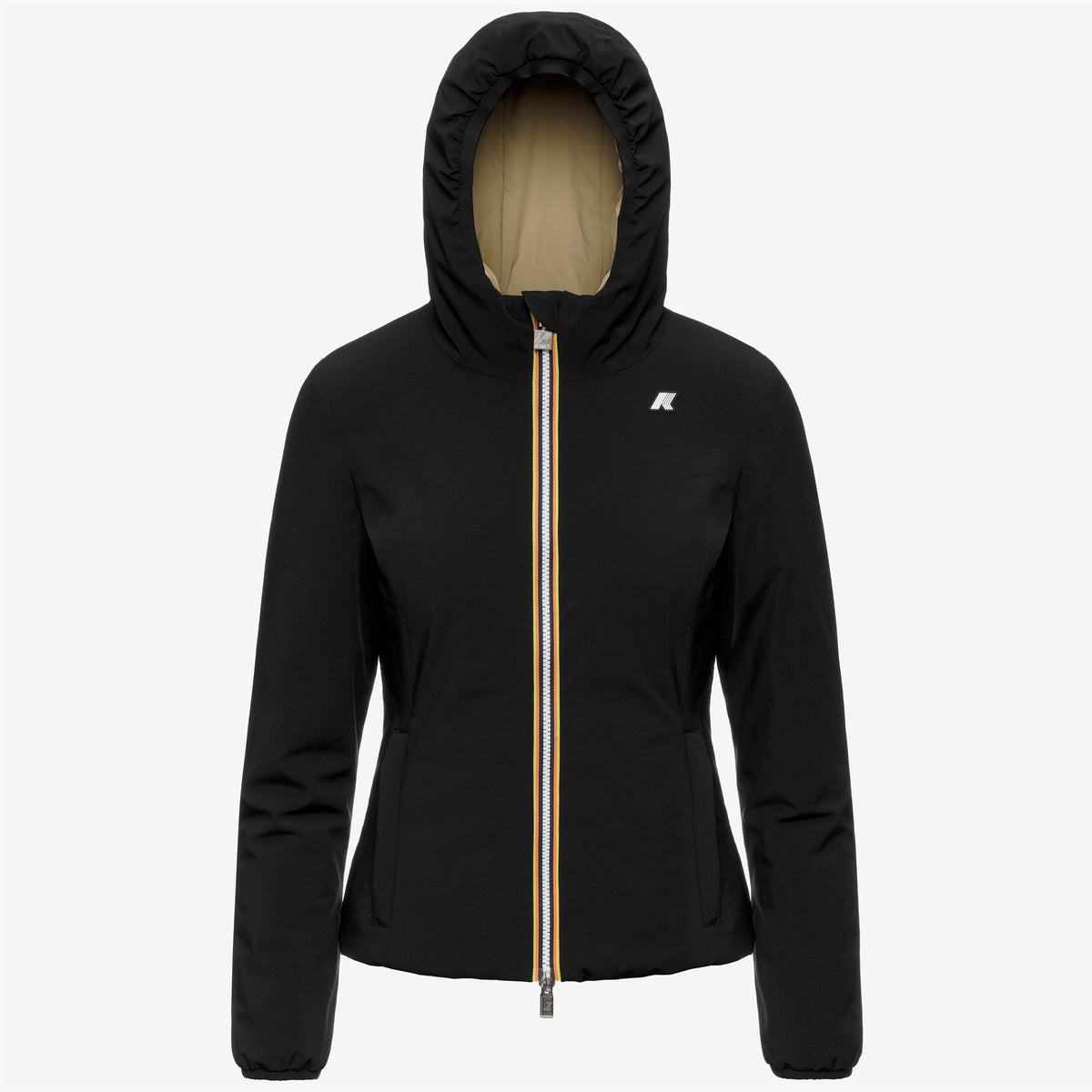 Jackets_Woman_LILY ST WARM DOUBLE_Short_Black Pure - Beige Khaki - Commercial 1