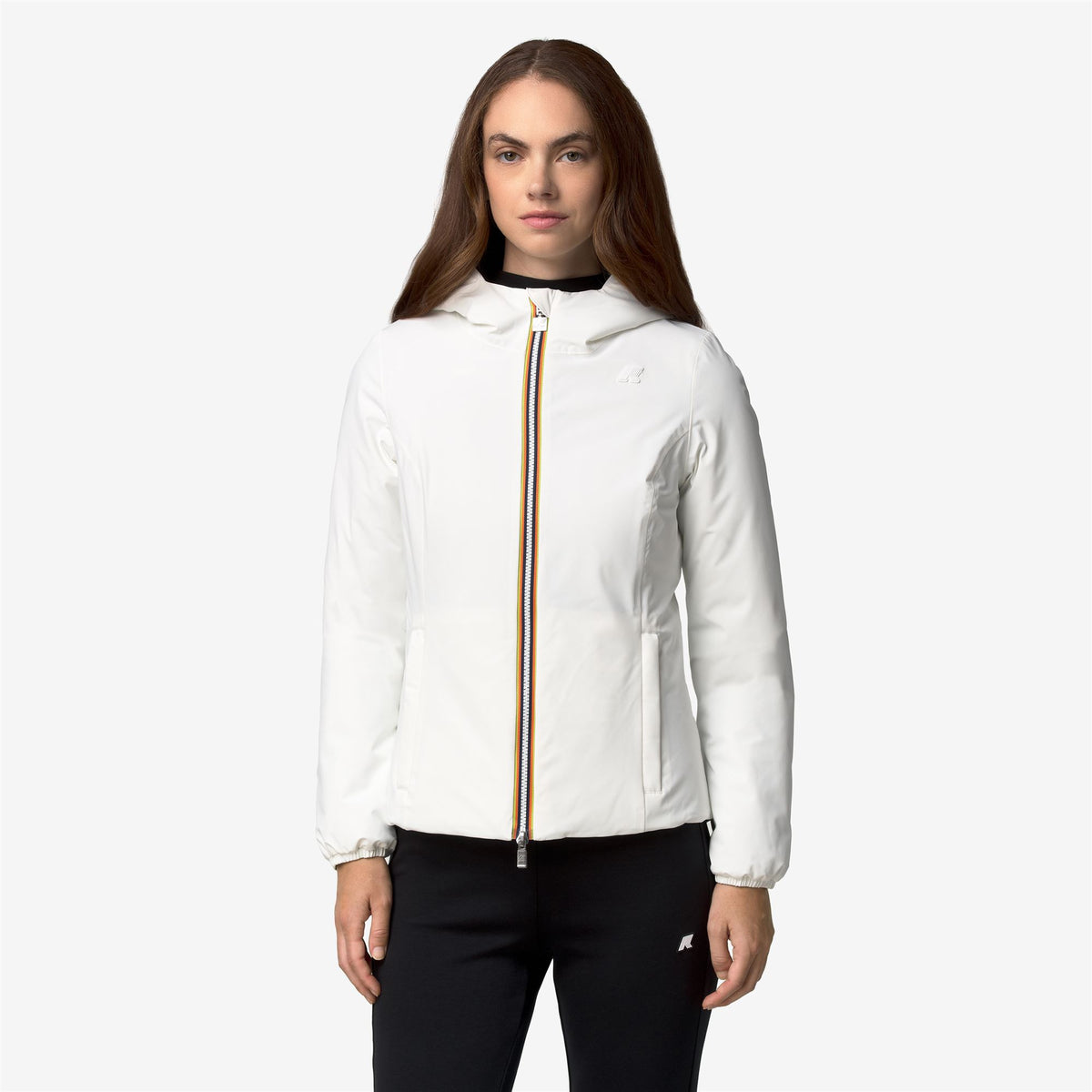 Jackets_Woman_LILY ST WARM DOUBLE_Short_White Natural - Black Pure - Commercial 4