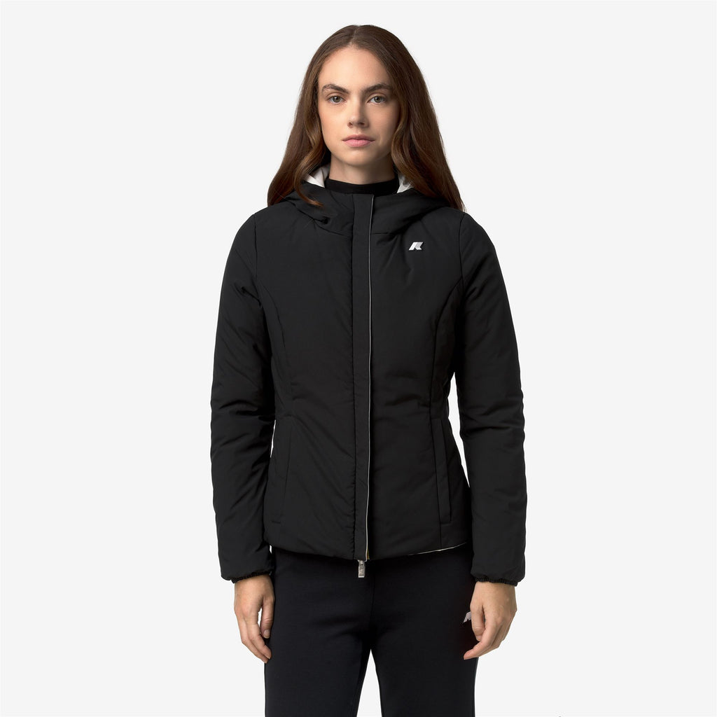 Jackets_Woman_LILY ST WARM DOUBLE_Short_White Natural - Black Pure - Commercial 3