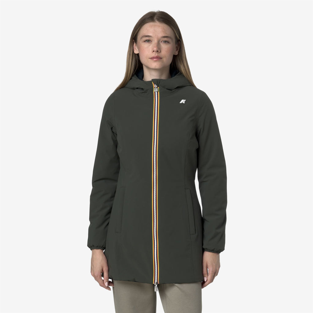 Jackets_WOMAN_DENISE ST WARM DOUBLE_Mid_GREEN BLACKISH  - Blue Depth - Commercial 3