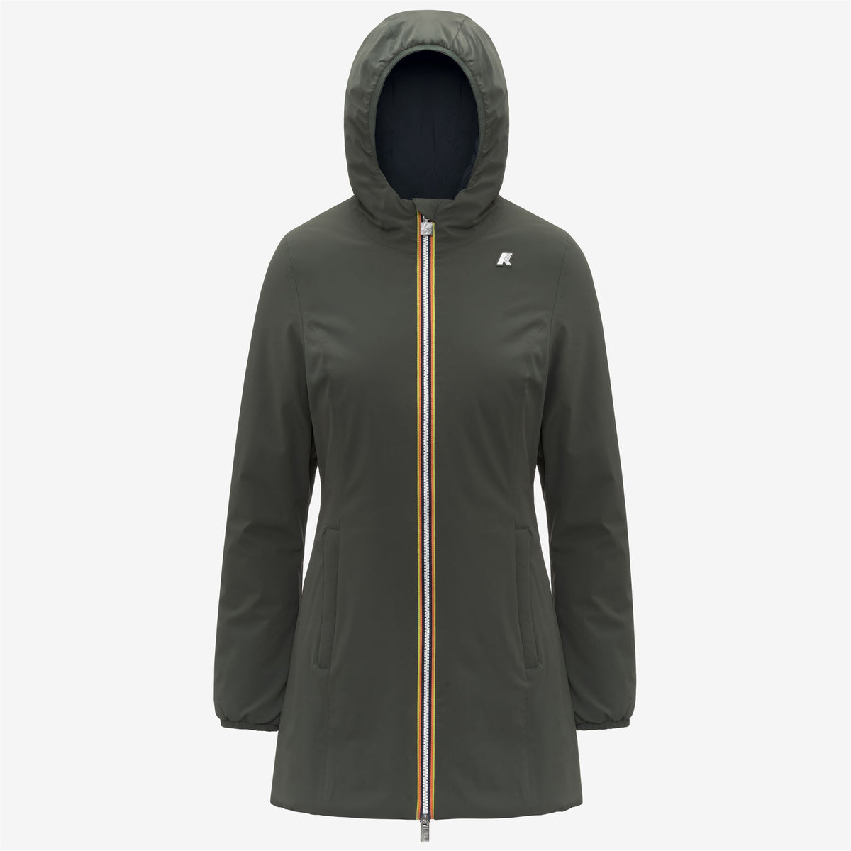 Jackets_WOMAN_DENISE ST WARM DOUBLE_Mid_GREEN BLACKISH  - Blue Depth - Commercial 1