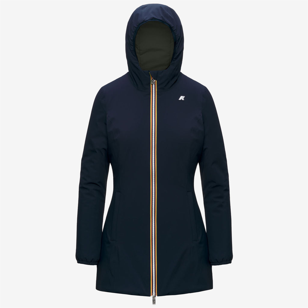 Jackets_Woman_DENISE ST WARM DOUBLE_Mid_Blue Depth - GREEN BLACKISH - Commercial 1