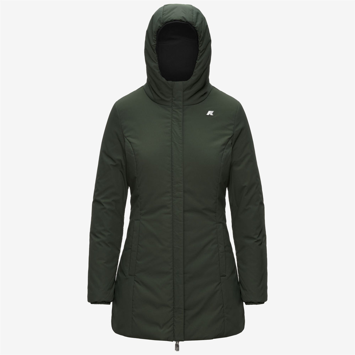 Jackets_Woman_DENISE ST WARM DOUBLE_Mid_Black Pure - GREEN BLACKISH - Commercial 2