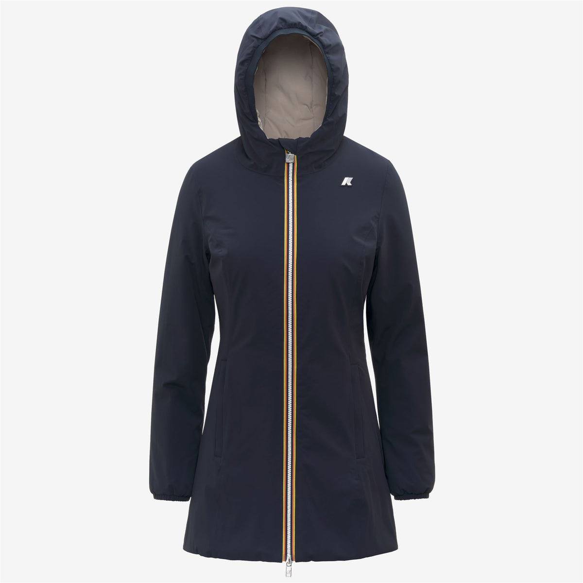 Jackets_WOMAN_DENISE ST WARM DOUBLE_Mid_Blue Depth - Beige Cashmere - Commercial 1